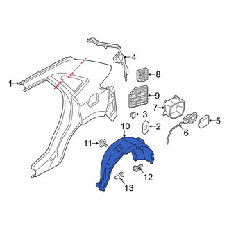 Ford OE - Rear Right Quarter Panel Splash Shield
