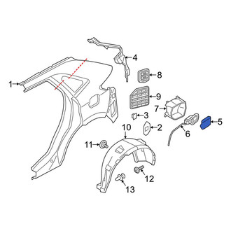 Ford OE - Rear Fuel Filler Door