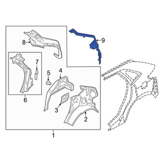 Ford OE - Rear Right Quarter Panel Gutter