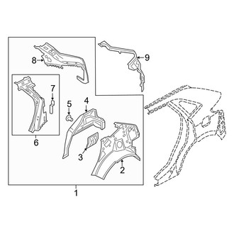 Ford OE - Quarter Panel - Inner Structure