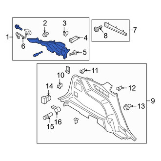 Ford OE - Rear Left Upper Interior Quarter Panel Trim Panel