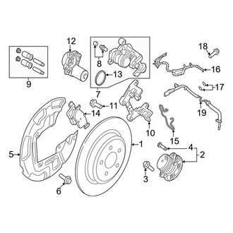 Ford OE - Rear Suspension - Brake Components (FWD)