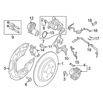 Ford OE - Rear Suspension - Brake Components (AWD)