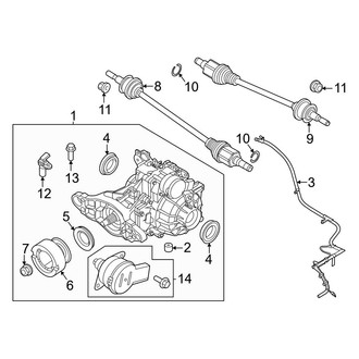Ford OE - Rear Suspension - Axle & Differential (AWD)