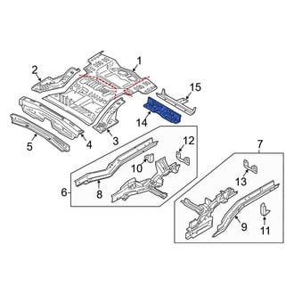 Ford OE - Rear Center Floor Pan Crossmember