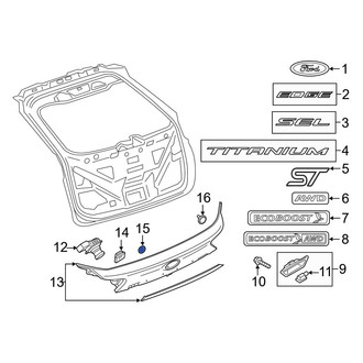 Ford OE - Liftgate Finish Panel Nut