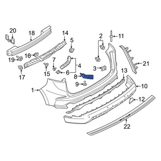 Ford OE - Rear Right Bumper Cover Support Rail