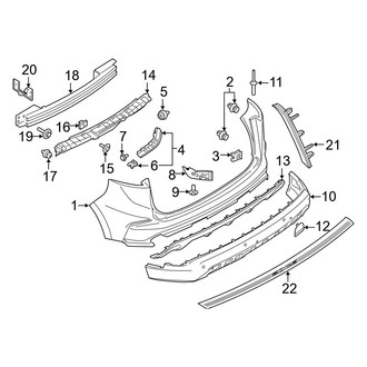 Ford OE - Rear Bumper - Bumper & Components (Bumper & Trim)