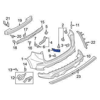 Ford OE - Rear Left Bumper Cover Support Rail