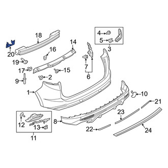 Ford OE - Rear Left Bumper Impact Bar Bracket