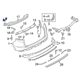 Ford OE - Rear Right Bumper Impact Bar Bracket