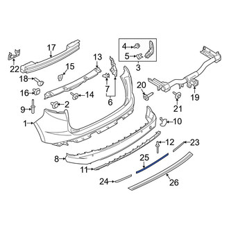 Ford OE - Rear Center Reflector Panel