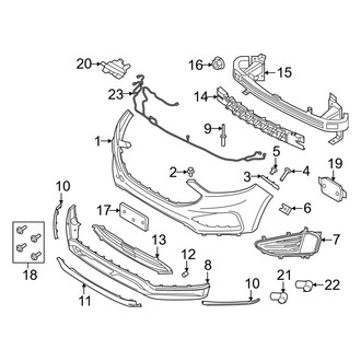Ford OE - Front Bumper & Grille - Bumper & Components (With LWR Body Color), (SE / SEL / Titanium)