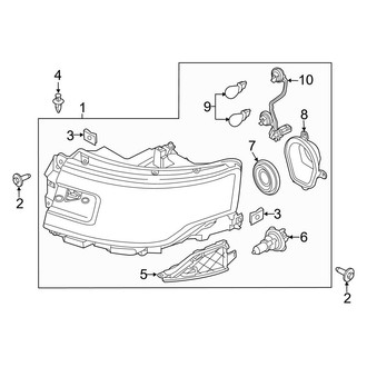 Ford OE - Front Lamps - Headlamp Components (Halogen)