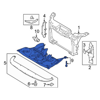 Ford OE - Front Rearward Radiator Support Splash Shield