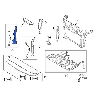 Ford OE - Front Right Outer Radiator Support Baffle