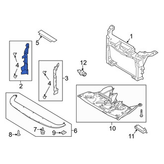 Ford OE - Front Right Outer Radiator Support Baffle