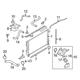 Ford OE - Cooling - Radiator & Components (8 Engine VIN Character)