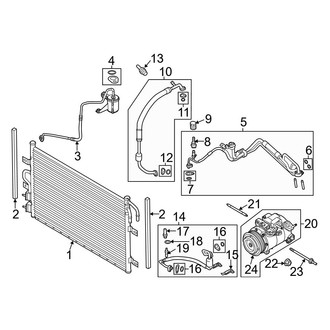 Ford OE - Air Conditioner & Heater - Condenser, Compressor & Lines (T Engine VIN Character)