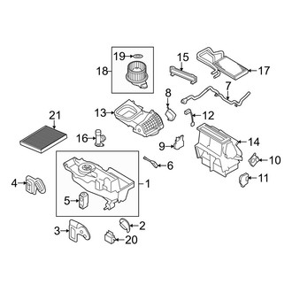 Ford OE - Air Conditioner & Heater - Evaporator & Heater Components (With Dual Zone A/C)