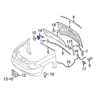 Ford OE - Front Hood Latch Striker Plate