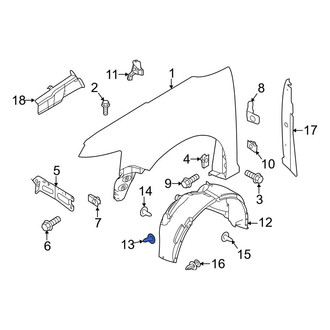Ford OE - Radiator Support Air Deflector Screw
