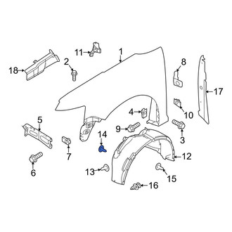 Ford OE - Radiator Support Splash Shield Clip