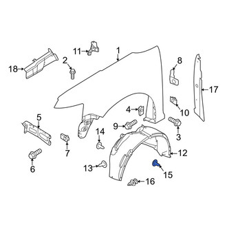 Ford OE - Radiator Support Splash Shield Clip