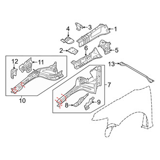 Ford OE - Fender - Structural Components & Rails