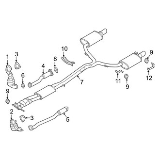 Ford OE - Exhaust System - Exhaust Components (T Engine VIN Character)