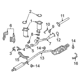 Ford OE - Exhaust System - Exhaust Components (C Engine VIN Character)