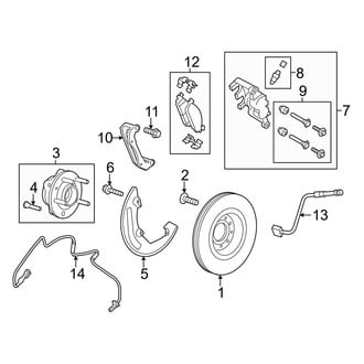 Ford OE - Front Suspension - Brake Components