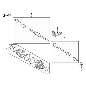 Ford OE - Front Suspension - Drive Axles (C Engine VIN Character)