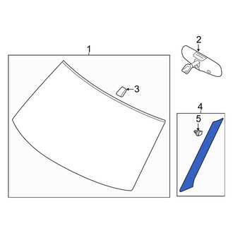 Ford OE - Front Right Windshield Molding