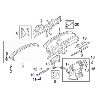 Ford OE - Instrument Panel Trim Panel Screw