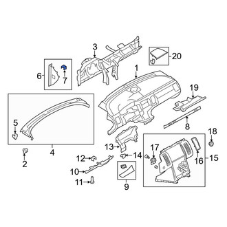 Ford OE - Instrument Panel Trim Panel Clip