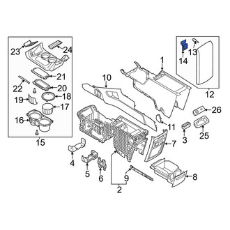 Ford OE - Front Console Lid Striker