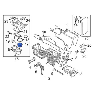 Ford OE - Front Console Cup Holder Bezel