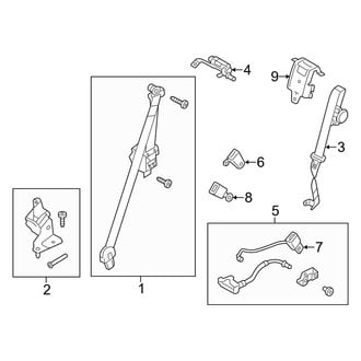 Ford OE - Restraint Systems - Rear Seat Belts (2nd Row 60/40 Seat, With Inflatable Belts)