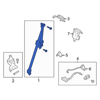 Ford OE - Center Right Outer Seat Belt Lap and Shoulder Belt