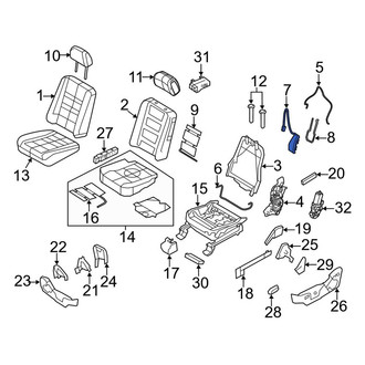 Ford OE - Front Left Seat Lumbar Support Cushion