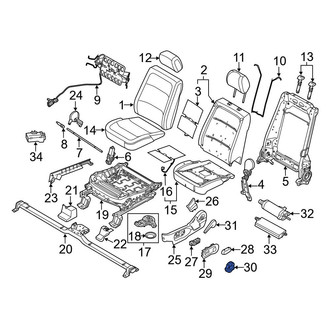 Ford OE - Center Right Seat Back Recliner Adjustment Handle