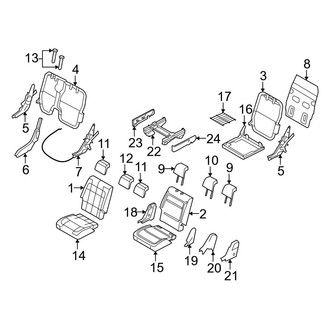 Ford OE - Seats & Tracks - Second Row Seats (60/40 Seats, W/O Armrest)