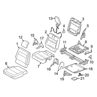Ford OE - Rear Right Folding Seat Lock Striker