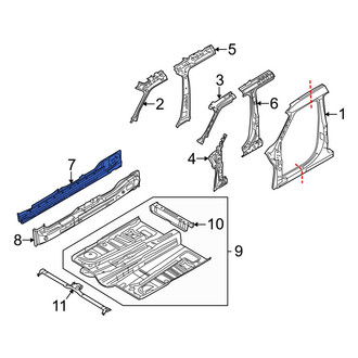 Ford OE - Left Inner Rocker Panel