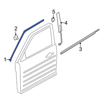 Ford OE - Front Left Door Window Molding