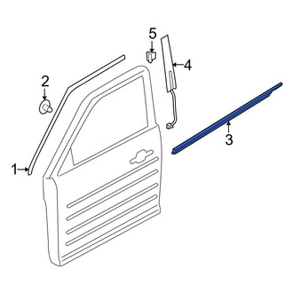 Ford OE - Front Left Outer Door Window Belt Weatherstrip