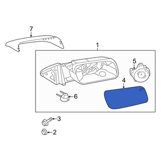Ford OE - Front Left Door Mirror Glass