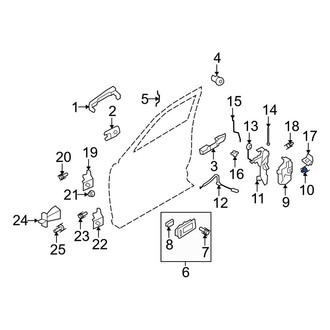 Ford OE - Front Door Latch Bolt