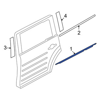 Ford OE - Front Left Outer Door Window Belt Weatherstrip